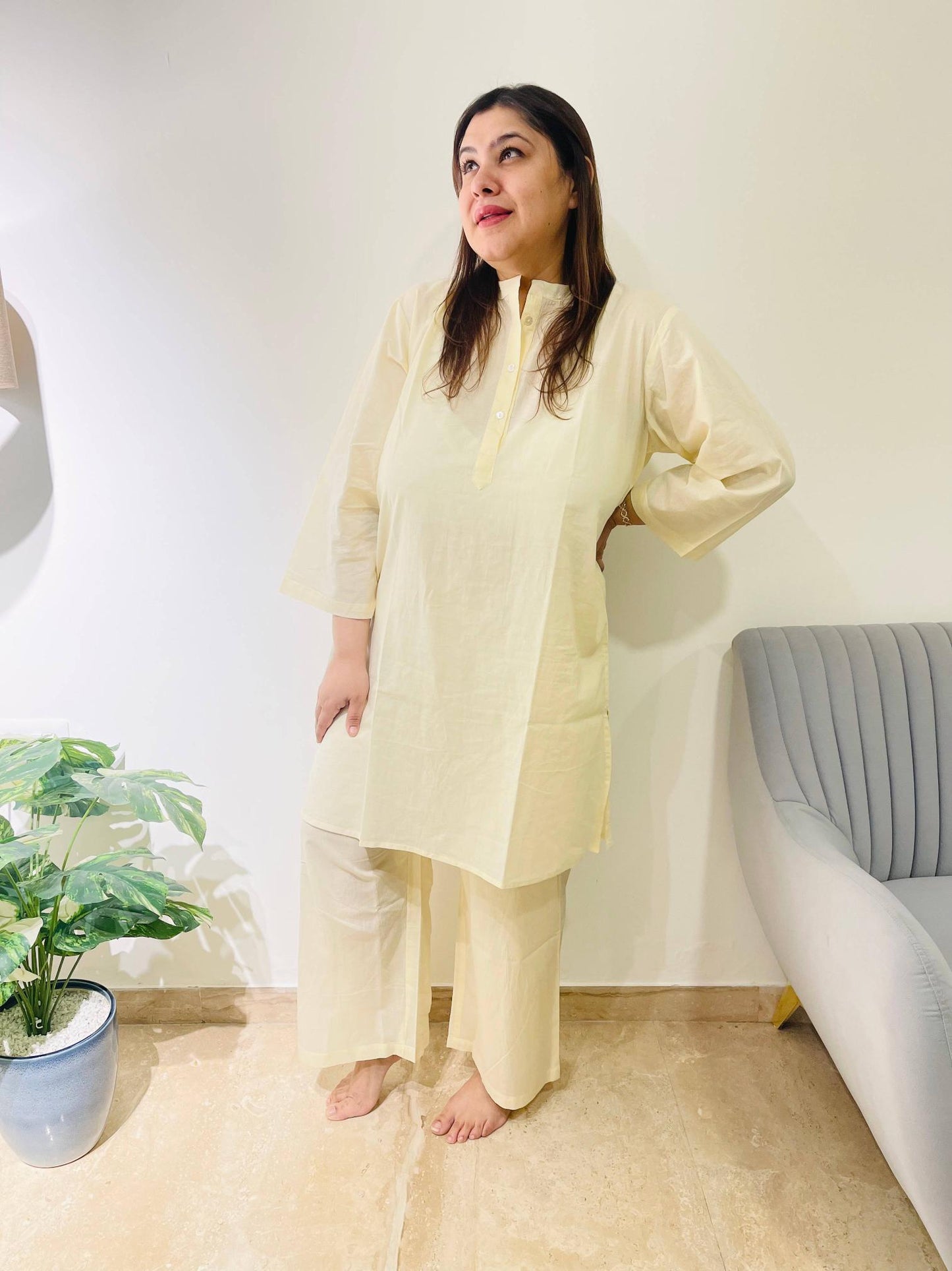 Cream Kurta Pajama