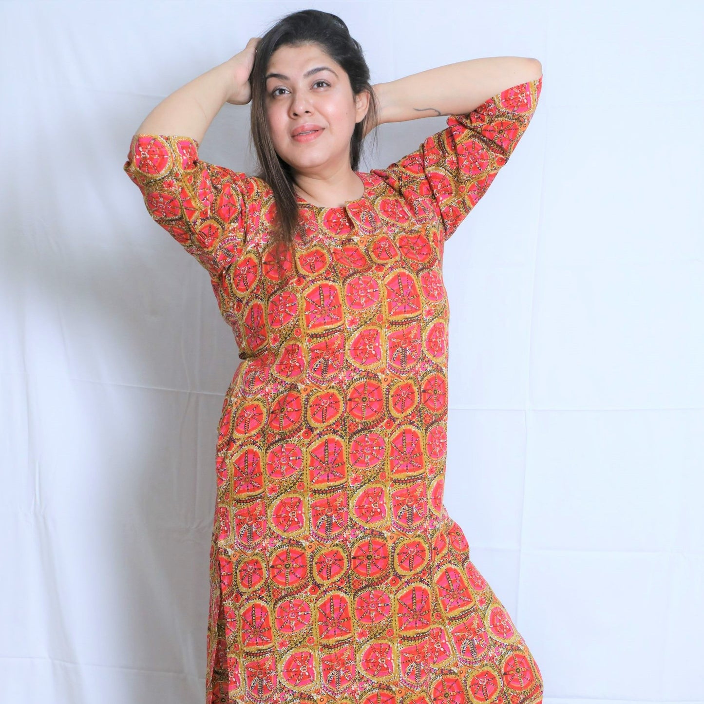 Fire Blossom Kurta