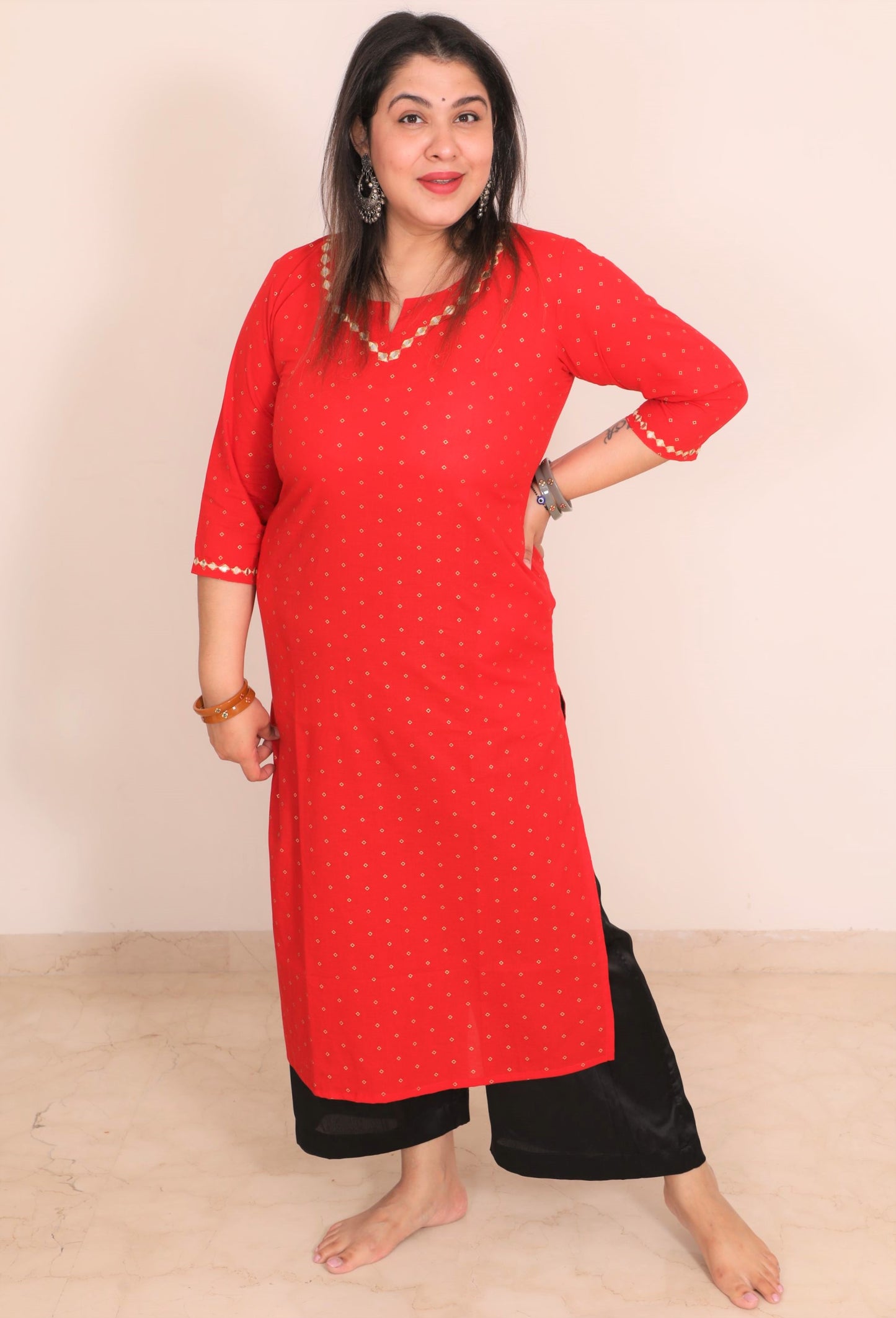 Ruby Red Kurta