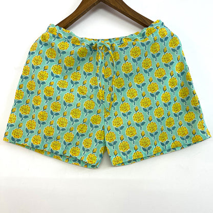 Yellow Blue Shorts
