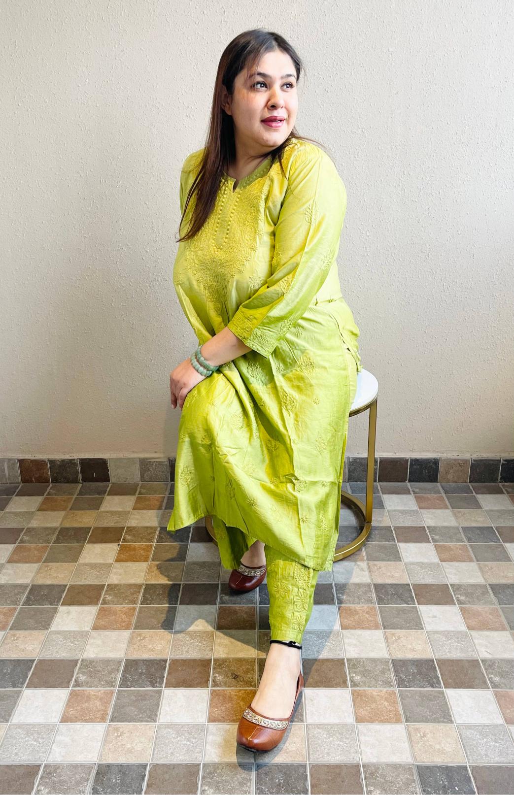 Chikankari Green