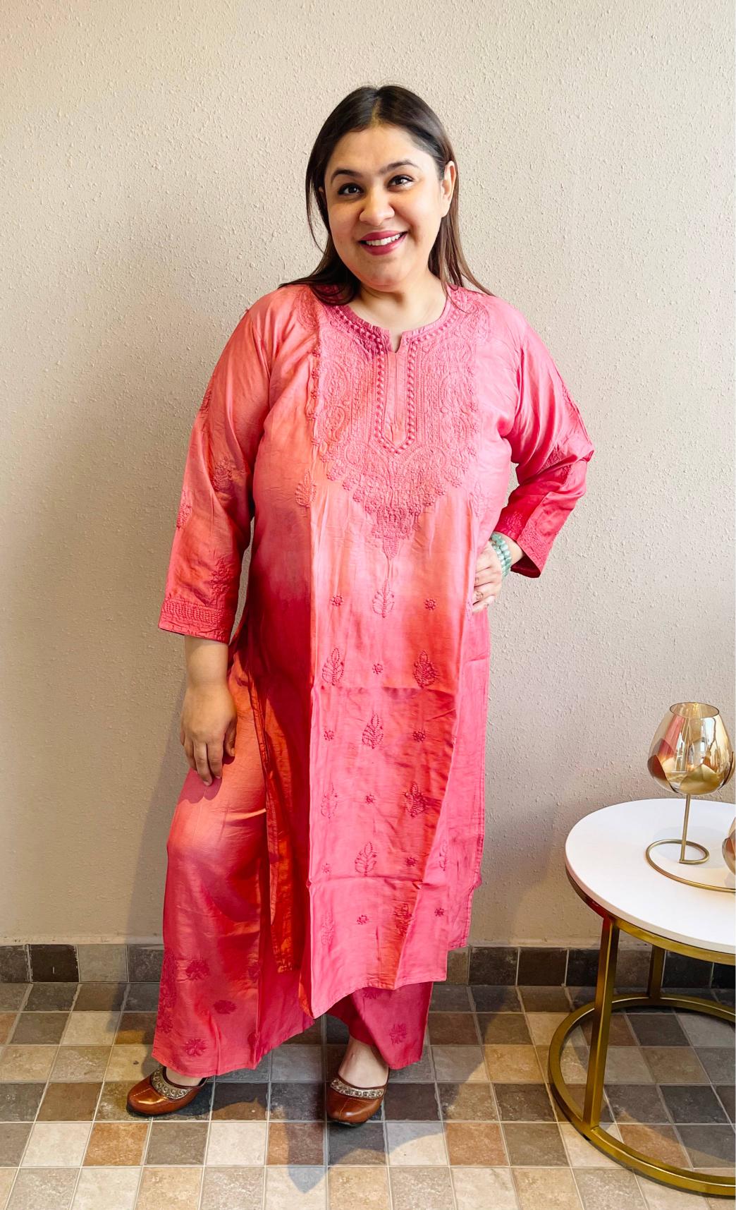Chikankari Coral