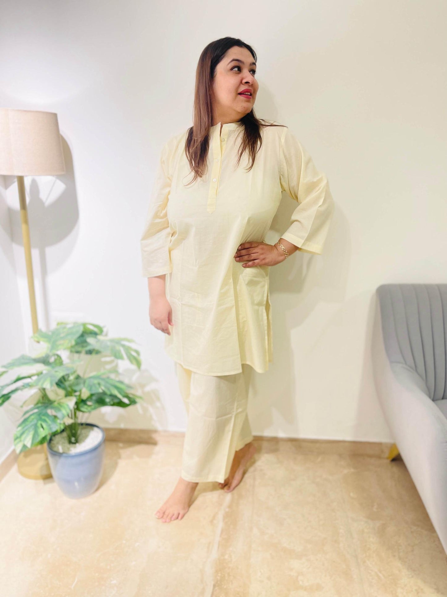 Cream Kurta Pajama