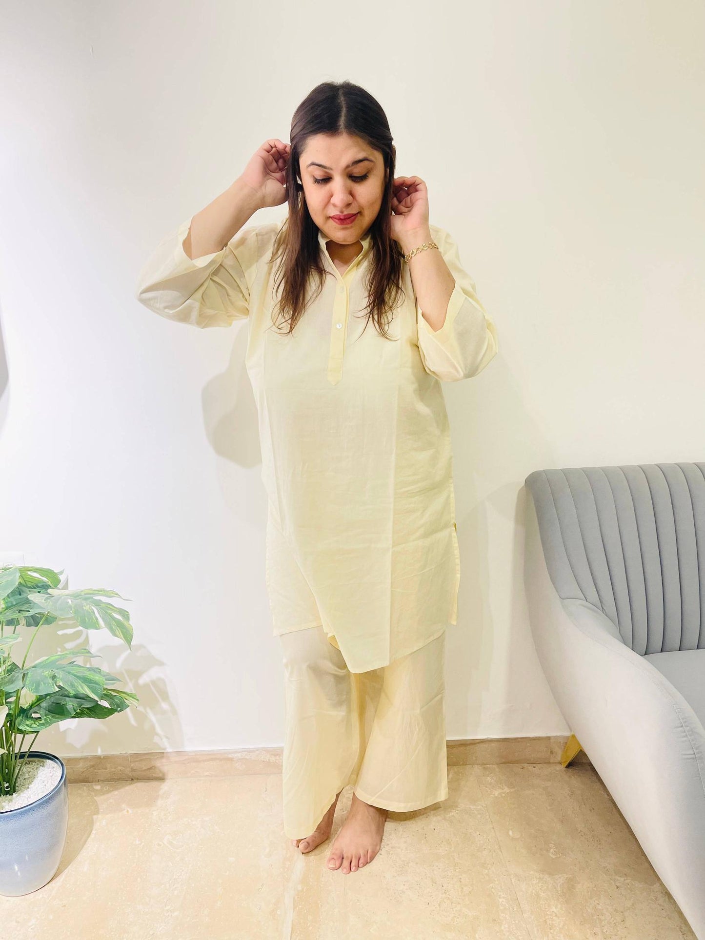 Cream Kurta Pajama