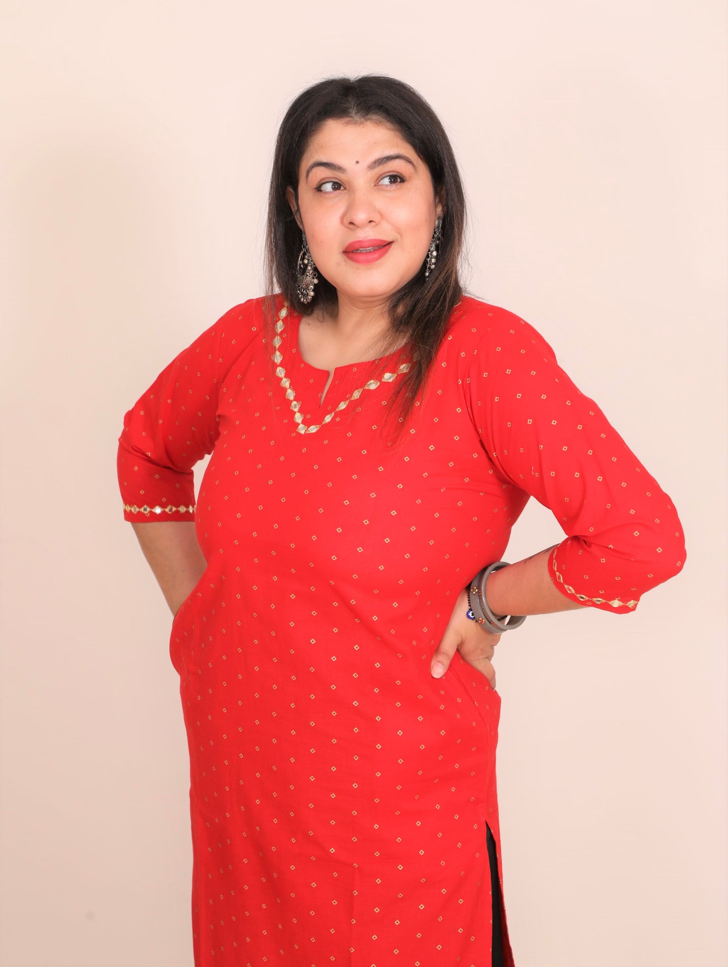 Ruby Red Kurta