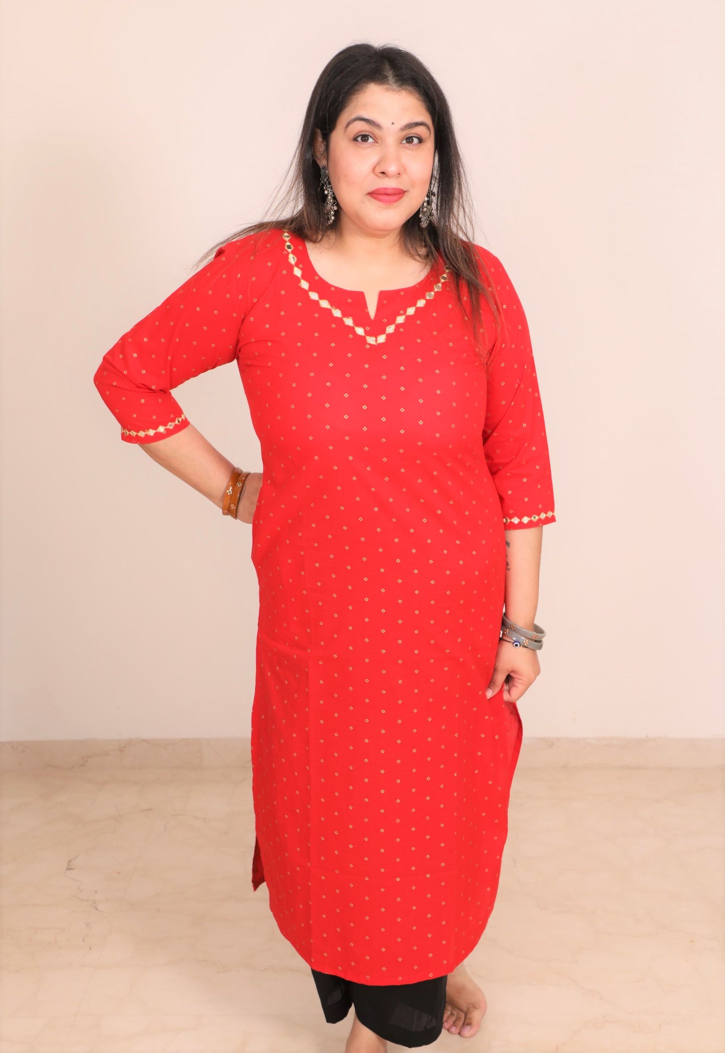 Ruby Red Kurta