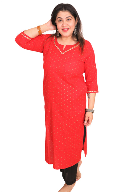 Ruby Red Kurta