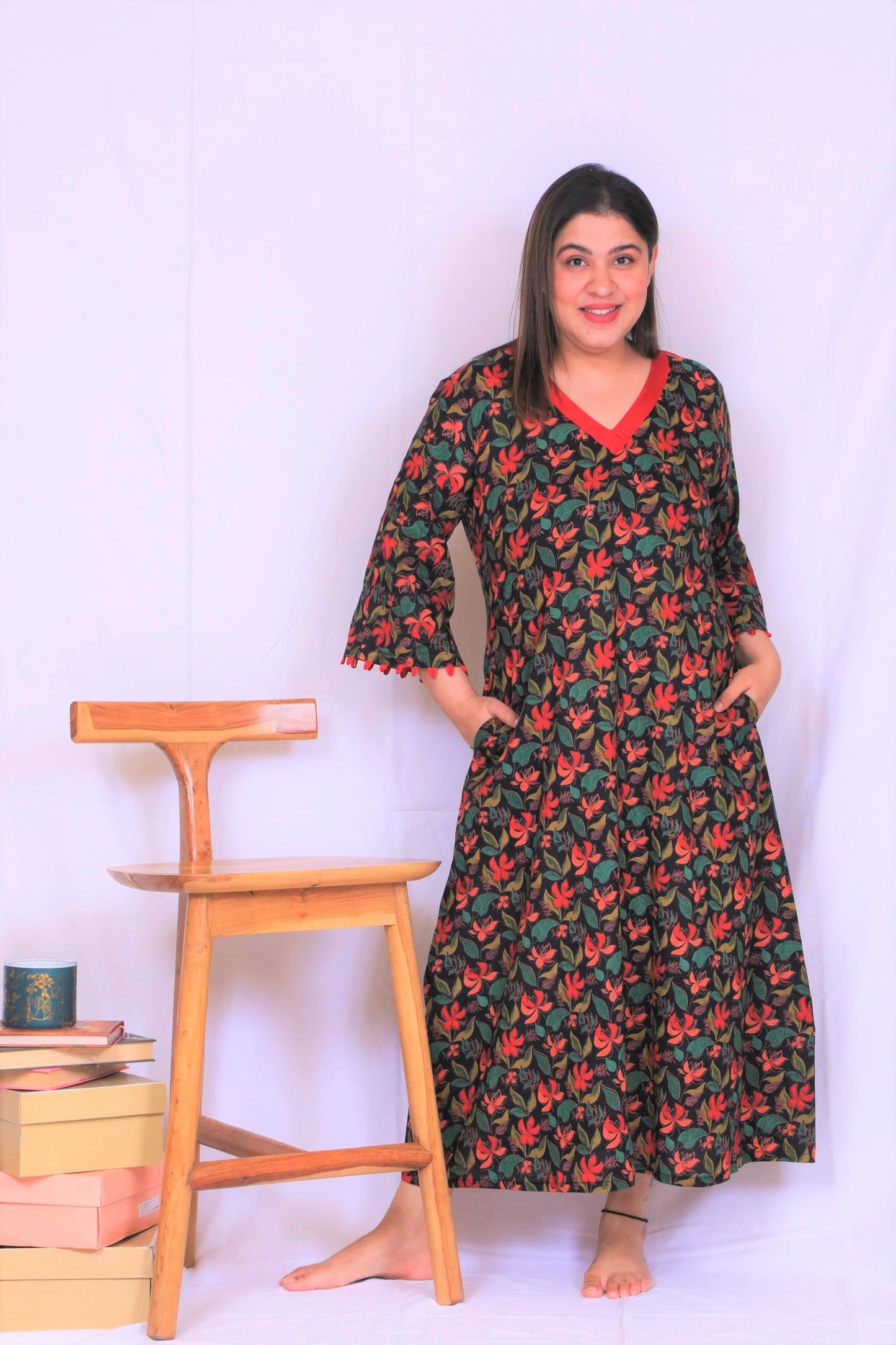 Raven Black Long Nighty