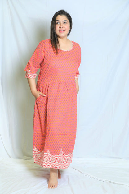 Brick Scallop Dress