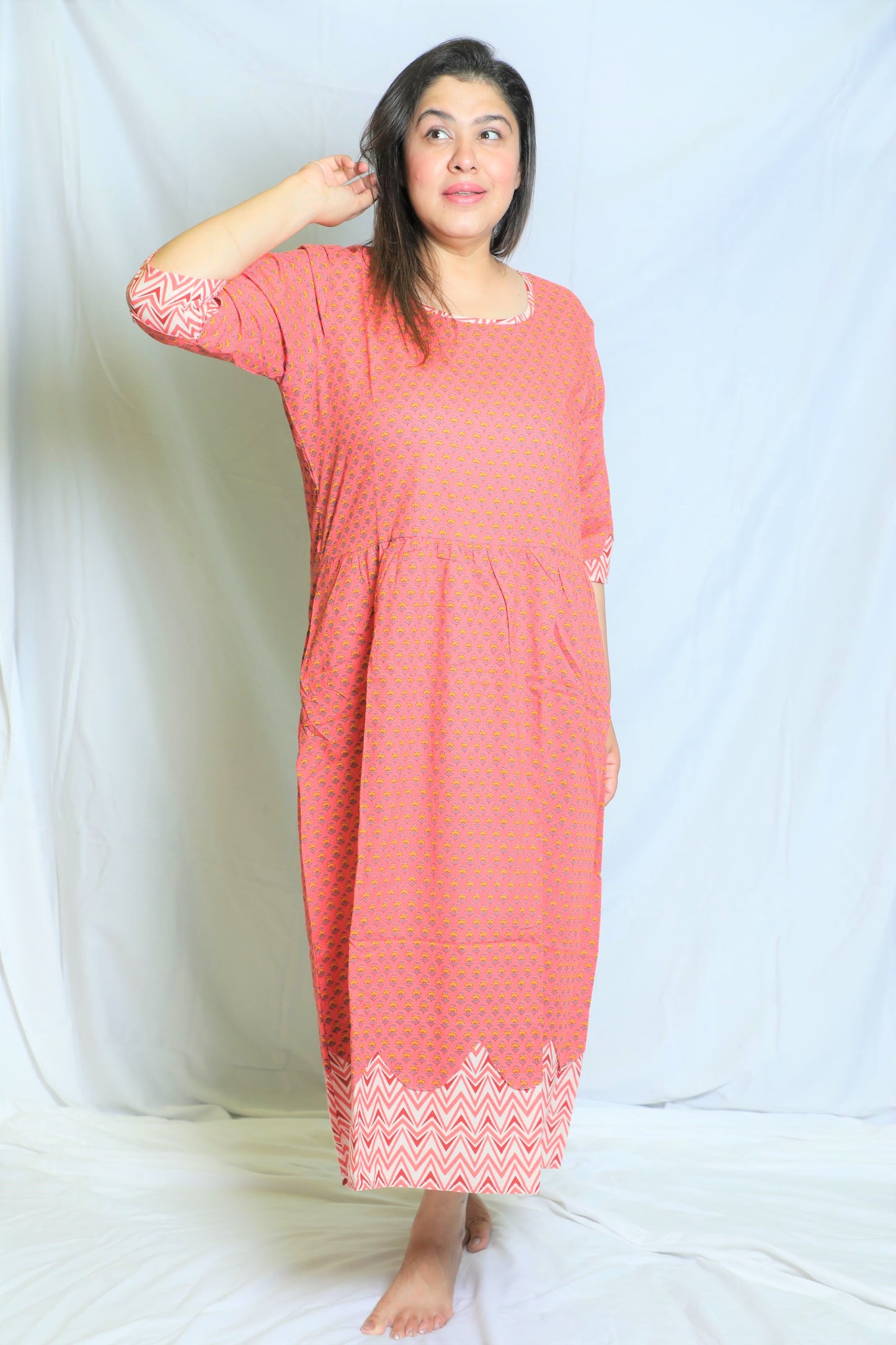 Brick Scallop Dress