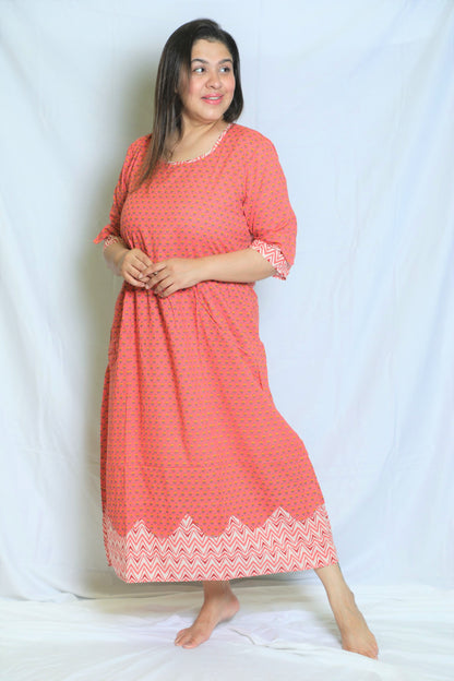 Brick Scallop Dress