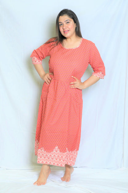 Brick Scallop Dress