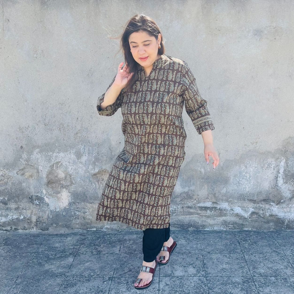 Auburn Cotton Kurta
