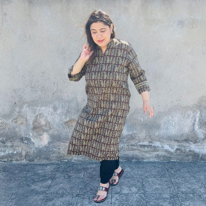 Auburn Cotton Kurta