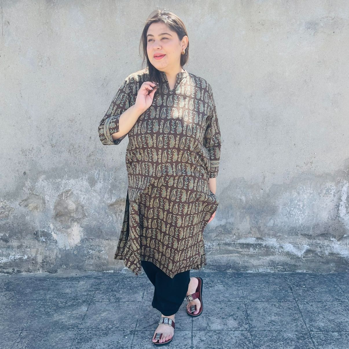 Auburn Cotton Kurta