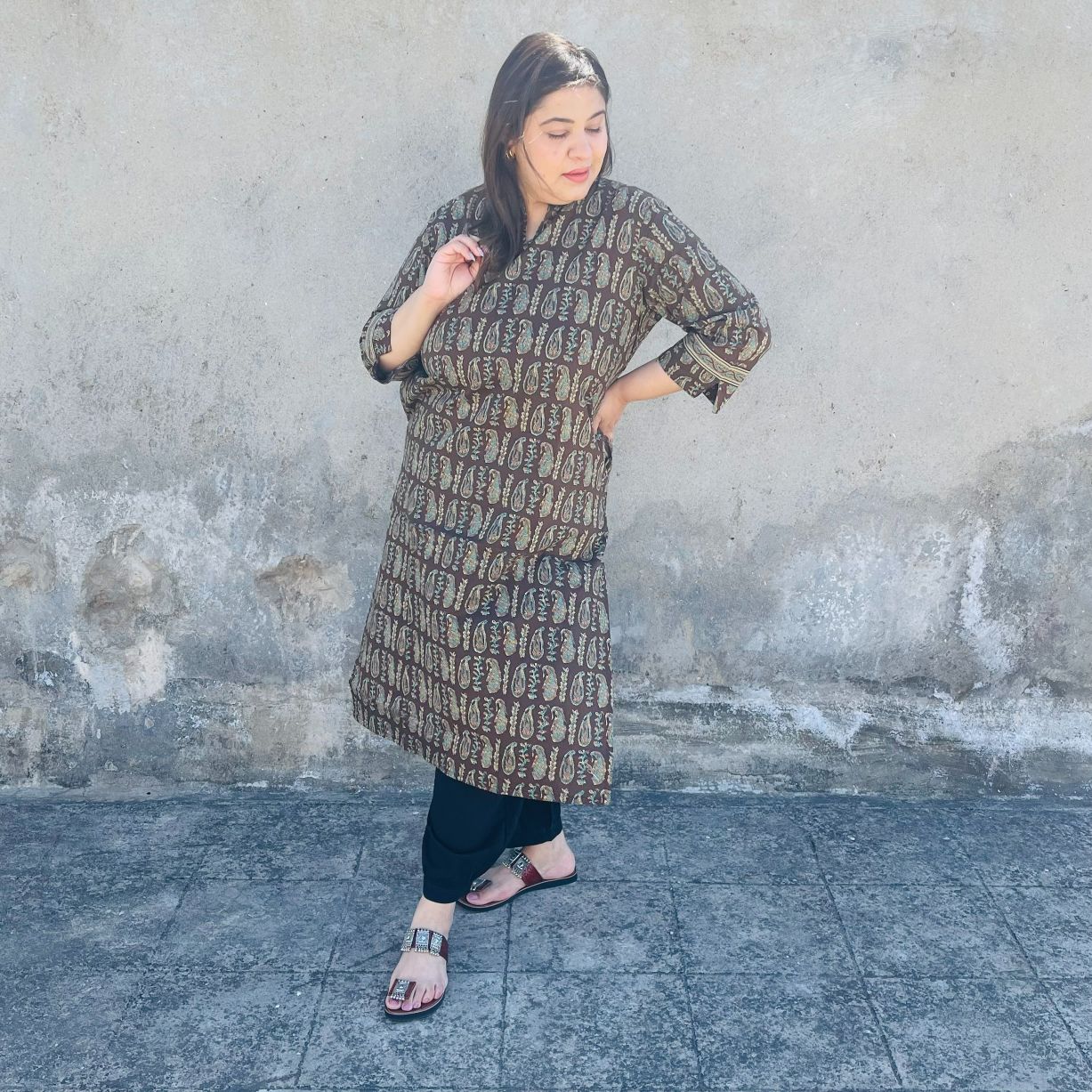 Auburn Cotton Kurta