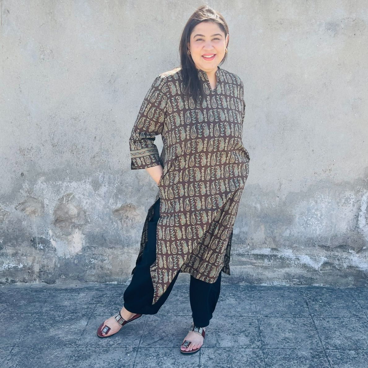 Auburn Cotton Kurta