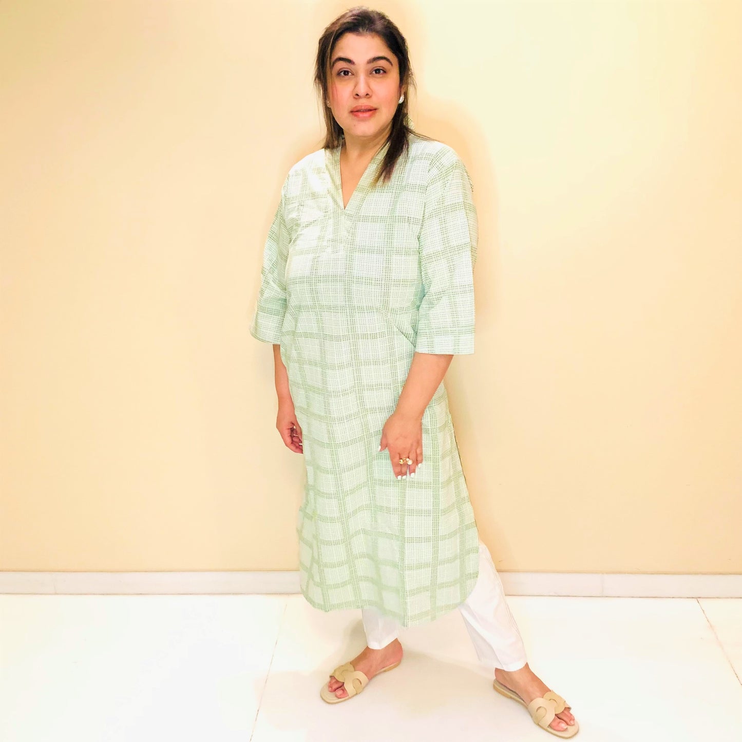 Fren Green Kurta Pajama Set