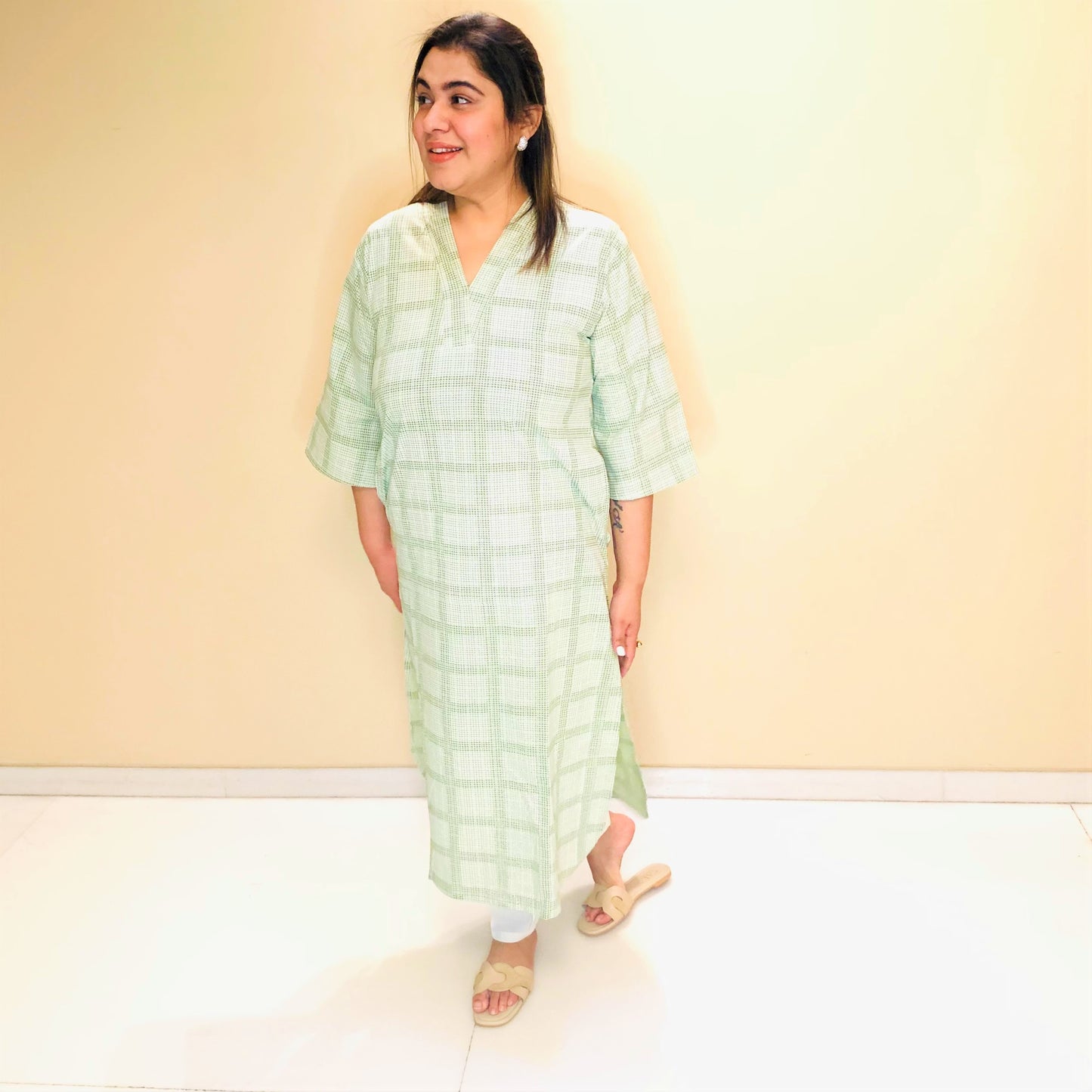 Fren Green Kurta Pajama Set