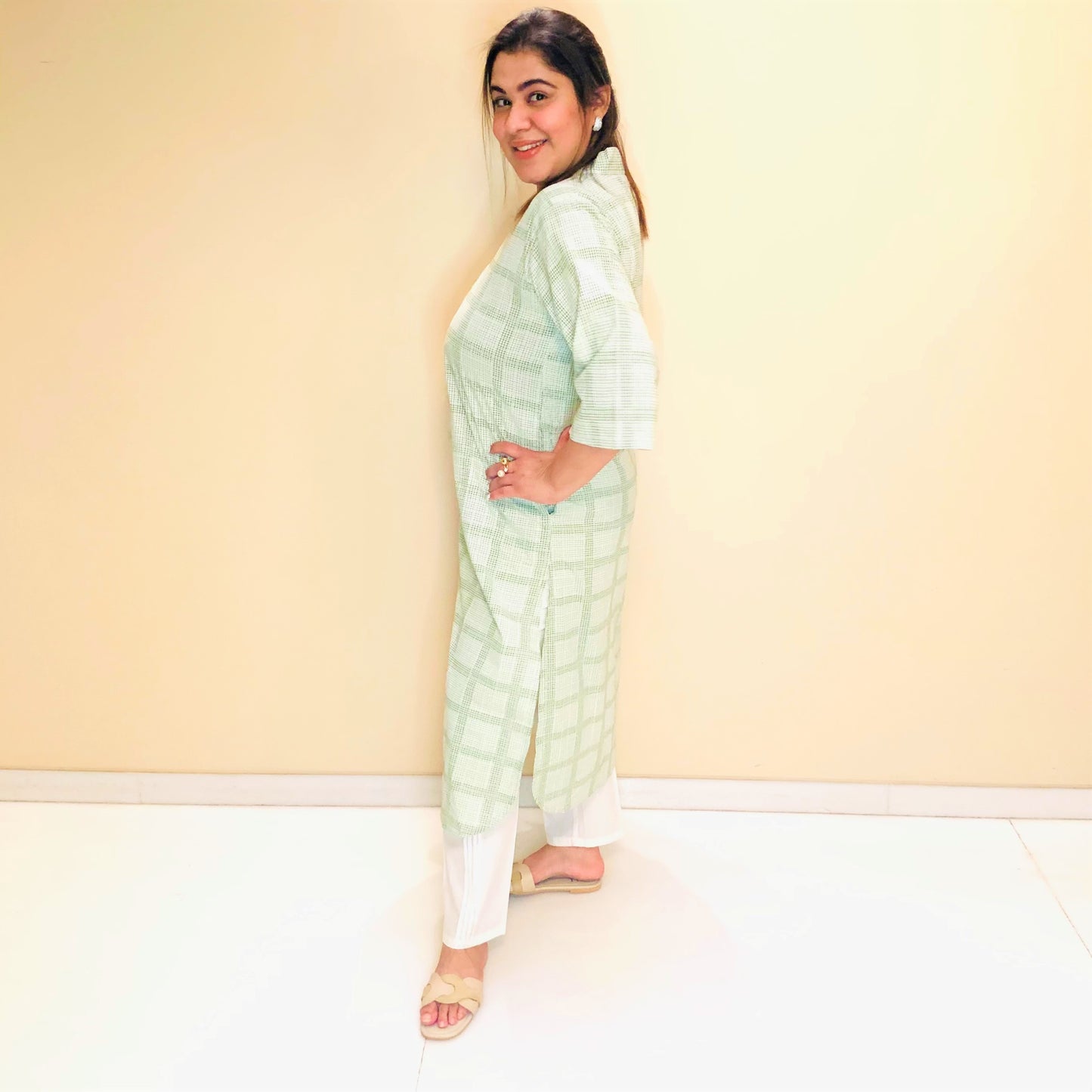 Fren Green Kurta Pajama Set